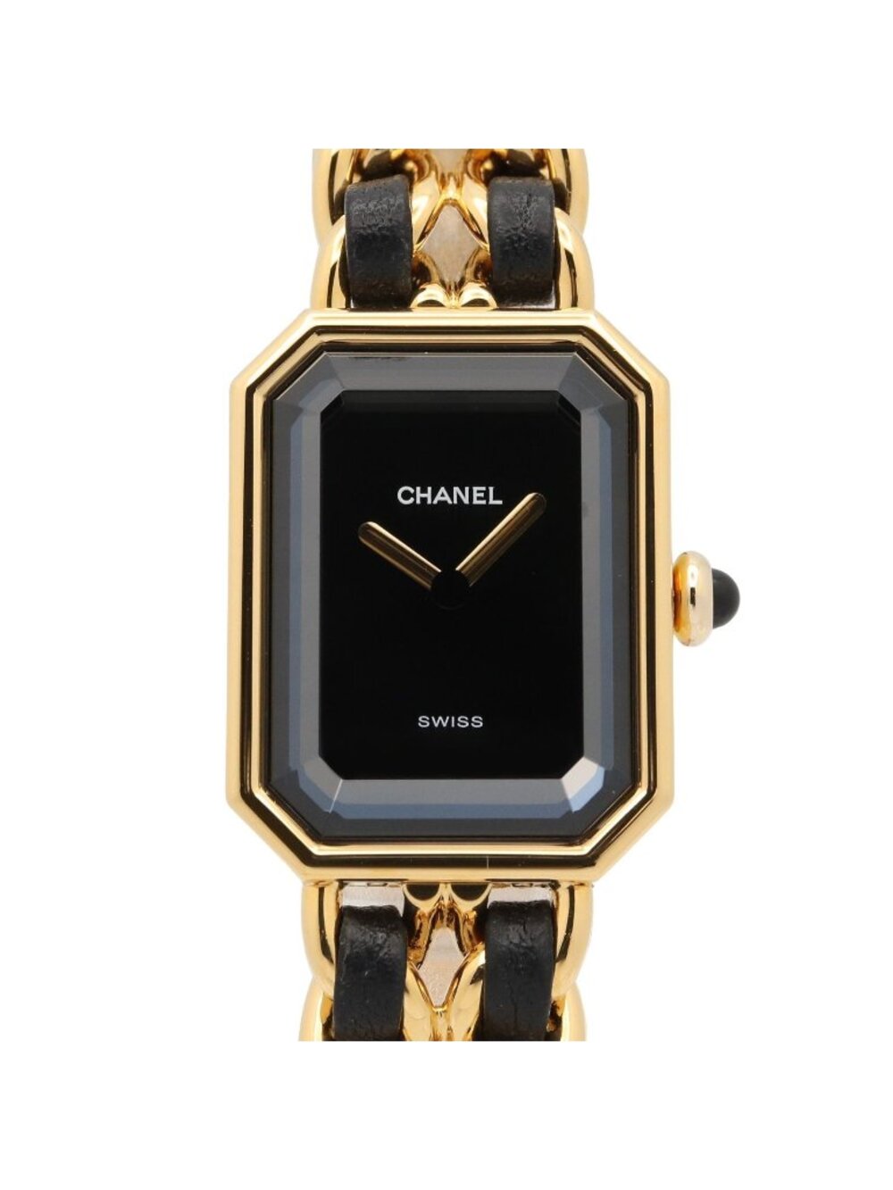 Chanel Watch Premiere L Black Leather